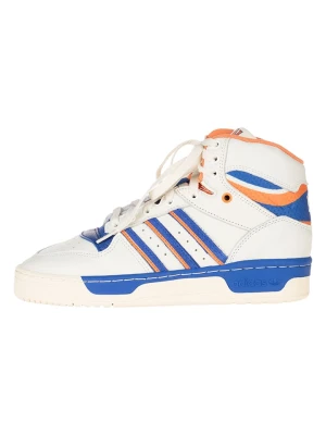 adidas Skórzane sneakersy "Attitude Hi NY Islanders" w kolorze kremowo-niebiesko-pomarańczowym rozmiar: 43 1/3