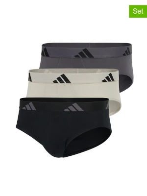adidas Slipy (3 pary) w kolorze beżowym, czarnym i antracytowym rozmiar: L