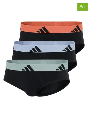 adidas Slipy (3 pary) w kolorze czarnym ze wzorem rozmiar: L