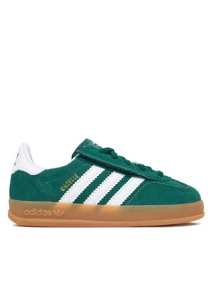 adidas Sneakersy Gazelle Indoor Comfort Closure Elastic Lace IH9130 Zielony