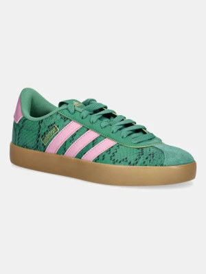 adidas sneakersy skórzane VL Court 3.0 damskie kolor zielony JR8668