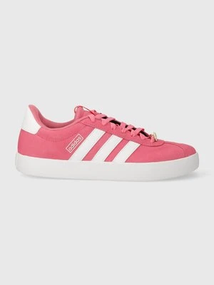 adidas sneakersy zamszowe COURT kolor różowy ID9075