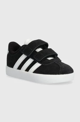 adidas sneakersy zamszowe dziecięce VL COURT 3.0 CF I kolor czarny