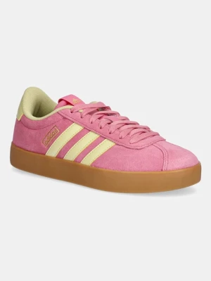 adidas sneakersy zamszowe Vl Court 3.0 damskie kolor różowy JR8647