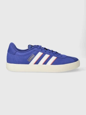 adidas sneakersy zamszowe VL COURT niebieski