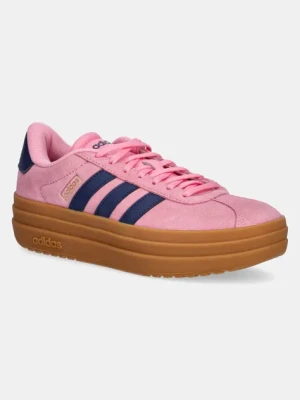 adidas sneakersy zamszowe Vl Court Bold damskie kolor różowy JI1789