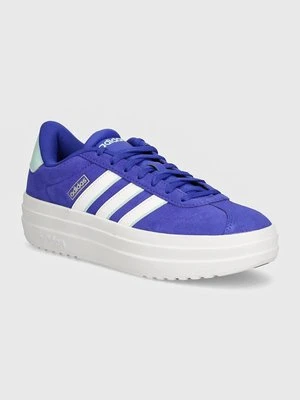 adidas sneakersy zamszowe Vl Court Bold kolor niebieski IH8088