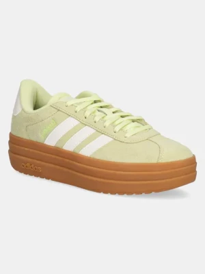 adidas sneakersy zamszowe VL Court Bold kolor zielony JI1784