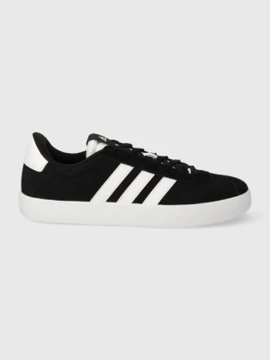 adidas sneakersy zamszowe Vl Court kolor czarny ID6278