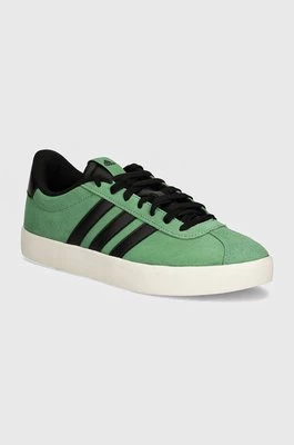 adidas sneakersy zamszowe Vl Court kolor zielony IF4459