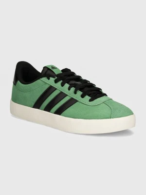 adidas sneakersy zamszowe Vl Court kolor zielony IF4459