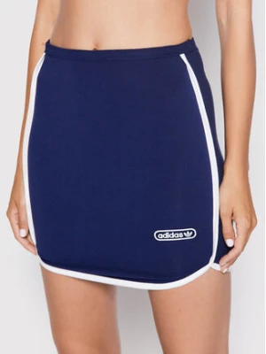 adidas Spódnica dresowa HL6565 Granatowy Slim Fit