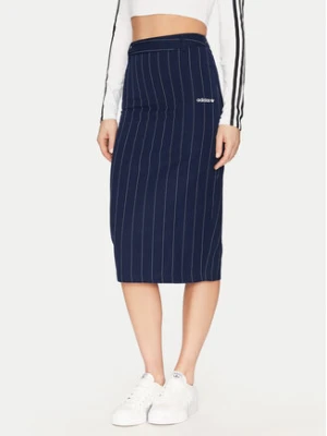 adidas Spódnica ołówkowa Pinstripe JD2576 Granatowy Slim Fit