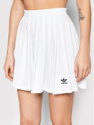 adidas Spódnica plisowana HG6305 Biały Regular Fit