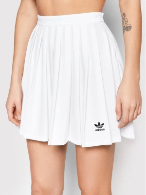 adidas Spódnica plisowana HG6305 Biały Regular Fit