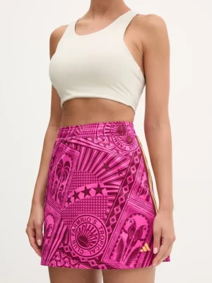 Zdjęcie produktu adidas spódnica x Farm Rio kolor różowy mini rozkloszowana JD6313