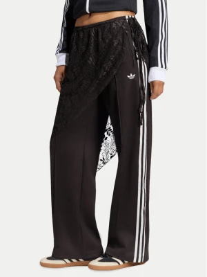 adidas Spodnie dresowe 2In1 Firebird Loose Track Trousers With Lace Skirt LG4275 Brązowy Relaxed Fit