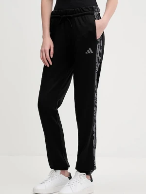 adidas spodnie dresowe 3-Stripes damskie kolor czarny z aplikacją KB8510