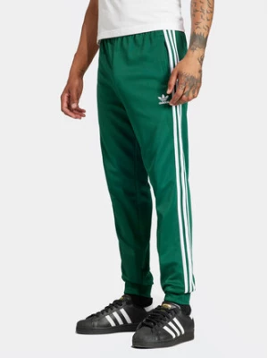 adidas Spodnie dresowe adicolor Classics SST IR9886 Zielony Slim Fit
