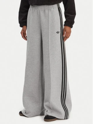 adidas Spodnie dresowe adicolor Spacer 3-Stripes JV7497 Zielony Wide Leg