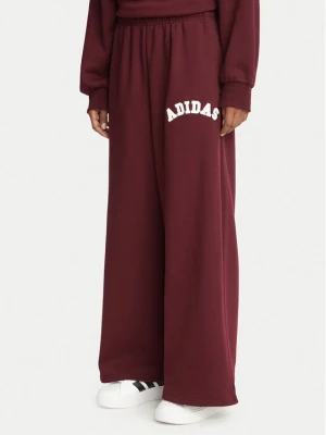 adidas Spodnie dresowe Adidas Damskie 3-Stripes KU0332 Bordowy Loose Fit