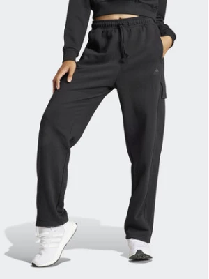 adidas Spodnie dresowe ALL SZN Fleece Cargo IW1215 Czarny Loose Fit
