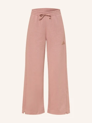 Adidas Spodnie Dresowe All Szn Fleece Loose Wide Leg Pants braun