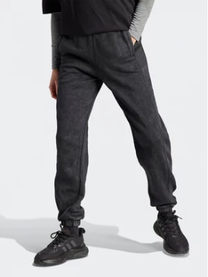 adidas Spodnie dresowe ALL SZN Fleece Washed HZ2987 Czarny Loose Fit