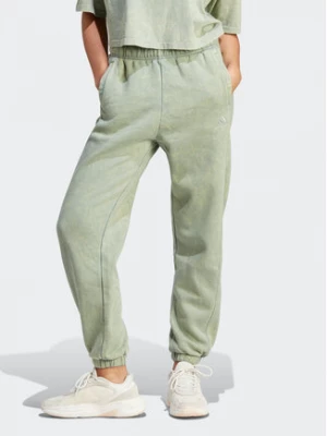 adidas Spodnie dresowe ALL SZN Fleece Washed IL3272 Zielony Loose Fit