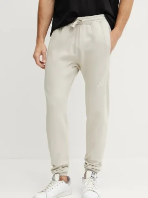 adidas spodnie dresowe bawełniane ALL SZN męskie kolor beżowy gładkie JI6390