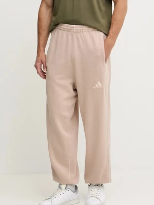 adidas spodnie dresowe bawełniane All SZN męskie kolor beżowy z aplikacją JN0619