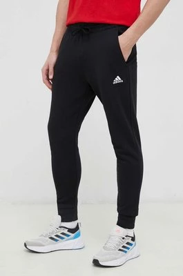 adidas spodnie dresowe bawełniane Essentials kolor czarny gładkie HA4347