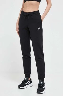 adidas spodnie dresowe bawełniane kolor czarny z nadrukiem