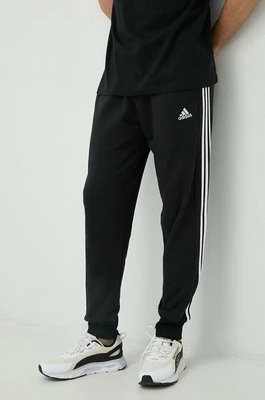 adidas spodnie dresowe bawełniane męskie kolor czarny z aplikacją HA4337