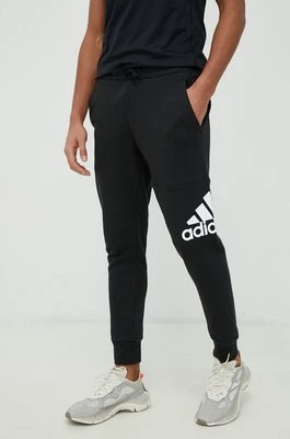 adidas spodnie dresowe bawełniane męskie kolor czarny z nadrukiem HA4342