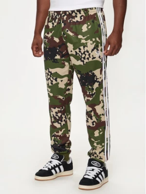 adidas Spodnie dresowe Camo SSTR IS0254 Zielony Regular Fit