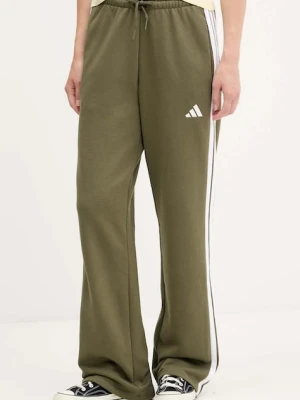 adidas spodnie dresowe damskie kolor zielony z aplikacją JX7708
