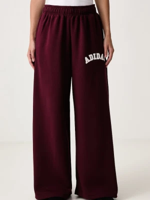 adidas spodnie dresowe damskie z bawełną Chenille Pack bordowy