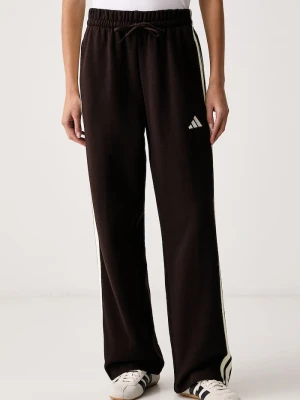 adidas spodnie dresowe damskie z bawełną Essentials brązowy