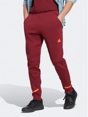 adidas Spodnie dresowe Designed for Gameday Tracksuit Bottoms IC8035 Czerwony Slim Fit