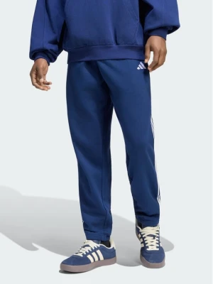 adidas Spodnie dresowe Essentials 3-Stripes French Terry KY4197 Niebieski Regular Fit