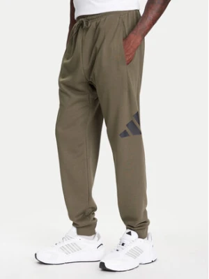 adidas Spodnie dresowe Essentials Big Logo JE8970 Khaki Regular Fit