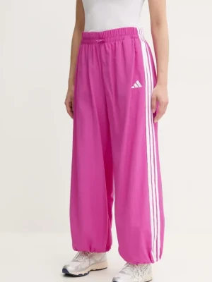 adidas spodnie dresowe Essentials damskie kolor różowy z aplikacją JC8167