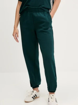 adidas spodnie dresowe Essentials damskie kolor zielony gładkie JX0443