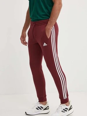 adidas spodnie dresowe Essentials kolor bordowy z aplikacją JG5951