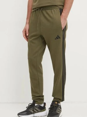 adidas spodnie dresowe Essentials kolor zielony wzorzyste JD1857