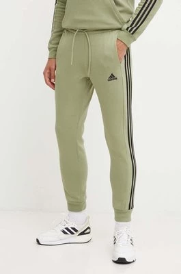 adidas spodnie dresowe Essentials kolor zielony z aplikacją JE0343