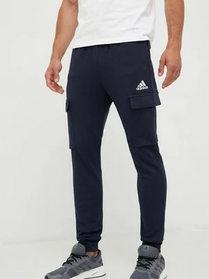 adidas spodnie dresowe Essentials męskie kolor granatowy gładkie HL2232