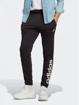 adidas Spodnie dresowe Essentials Single Jersey Tapered Elasticized Cuff Logo Joggers IC0055 Czarny Regular Fit