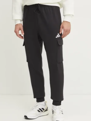 adidas spodnie dresowe Feelcozy kolor czarny gładkie JE3820
